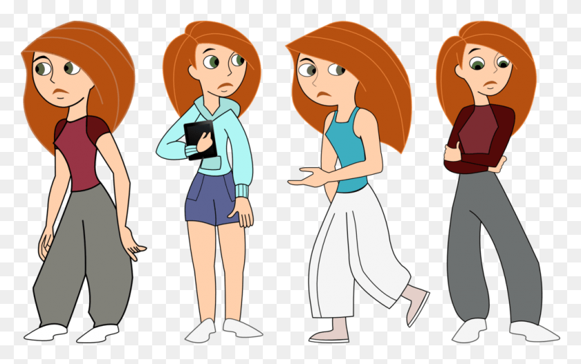 1024x614 Kim S Casual Outfits By Derkommander On Kim Possible School Outfit, Person, Standing, Female HD PNG Download