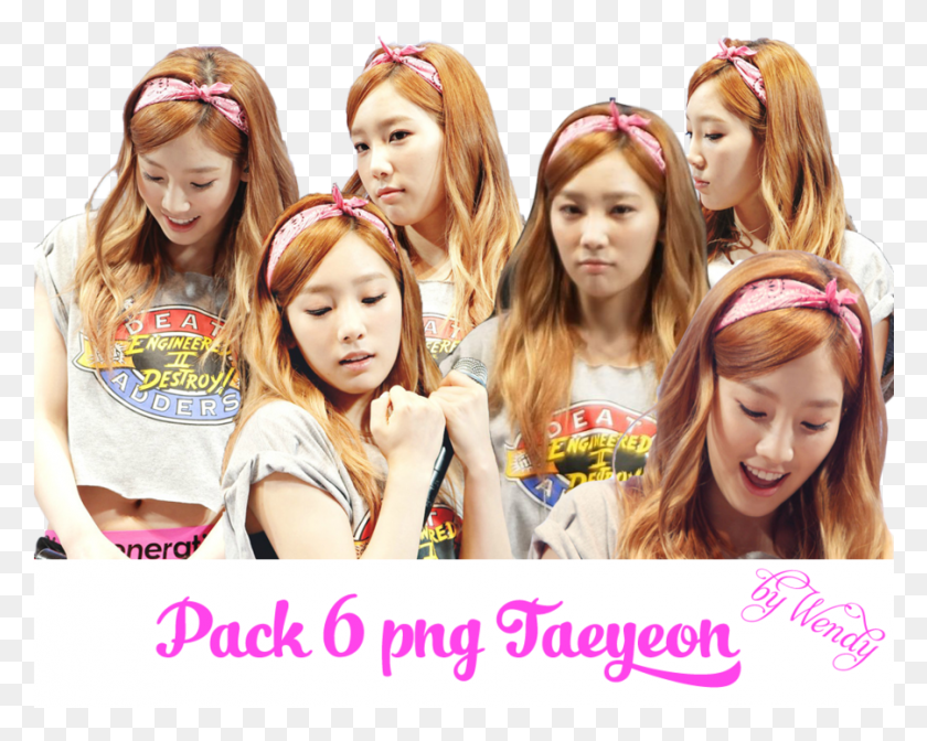 901x707 Kim Taeyeon Girl, Person, Photo Booth, Advertisement HD PNG Download