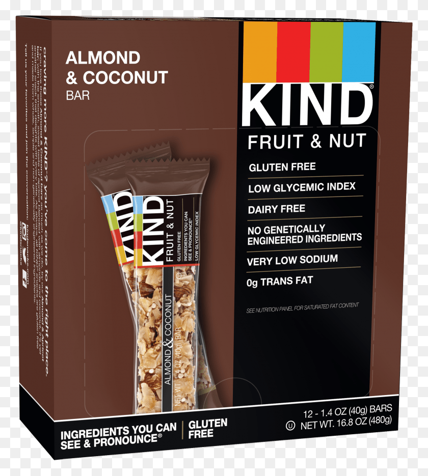 1993x2238 Kind Bars Almond Amp Coconut Gluten Free Low Sugar Kind Bar Almond, Плакат, Реклама, Флаер Hd Png Скачать