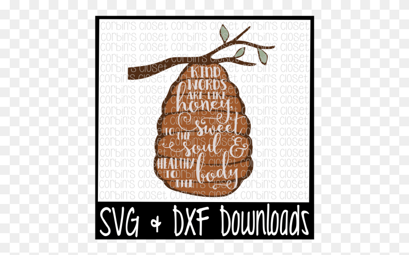 454x465 Kind Words Soul And Body Hive Bee Cut File By Illustration, Plant, Food, Fruit HD PNG Download