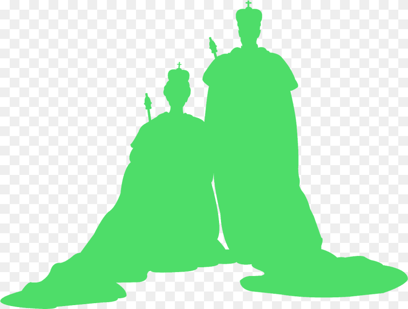 1261x955 King And Queen King And Queen Silhouette, Clothing, Dress, Fashion, Formal Wear Sticker PNG