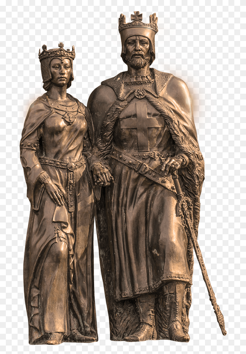 711x1149 King Arthur Amp Queen Guinevere Statue, Bronze, Person, Human HD PNG Download