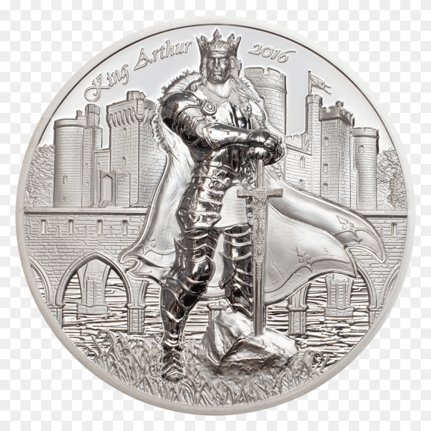 910x910 Король Артур Серебряная Монета Короля Артура, Деньги, Никель, Человек Hd Png Скачать