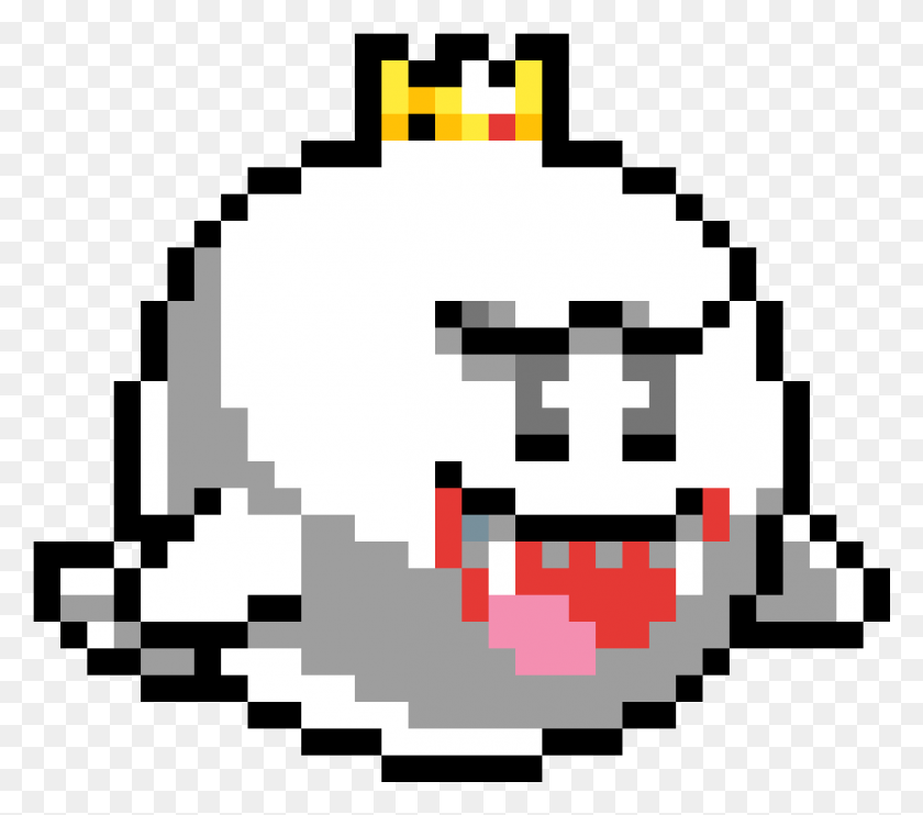 1185x1037 Descargar Png King Boo Mario Pixel Art Pixel Art King Boo, Planta, Árbol, Alfombra Hd Png