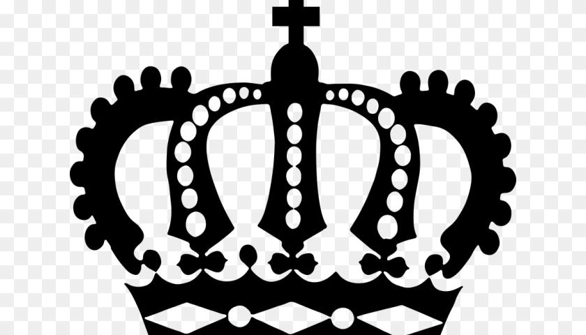 King Crown Vector, Gray PNG