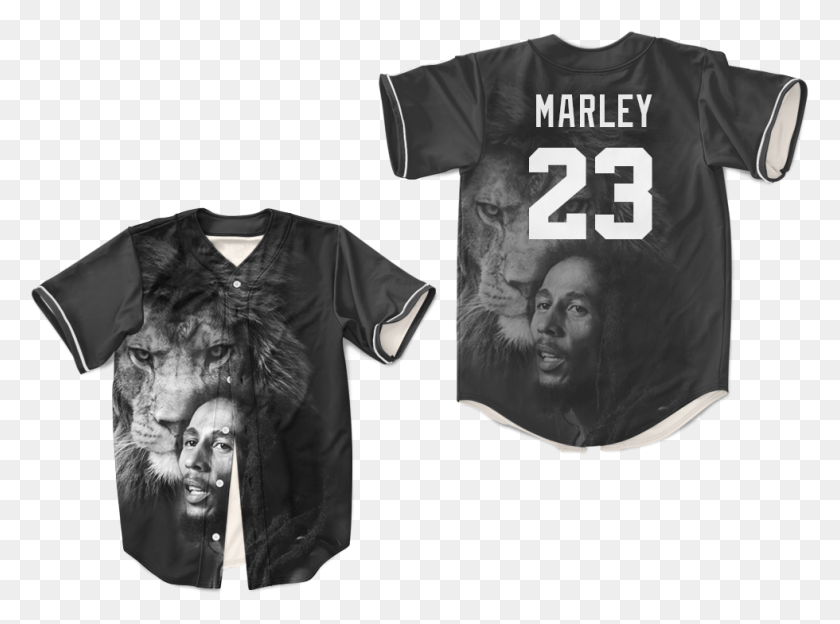 980x709 King Lion Bob Marley Baseball Jersey Jamaica Rasta Milwaukee Beers Blue Jersey, Clothing, Apparel, T-shirt HD PNG Download