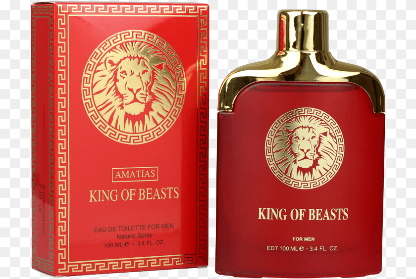 718x564 King Of Beasts Red King Of Beasts, Bottle, Aftershave, Cosmetics, Perfume Clipart PNG