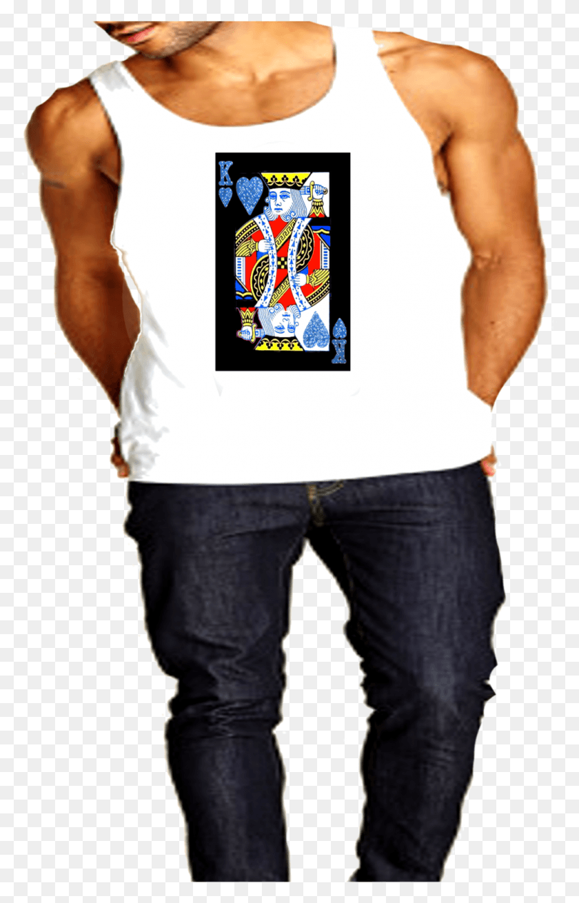 997x1598 King Of Hearts White Tank W Active Tank, Clothing, Apparel, Pants HD PNG Download