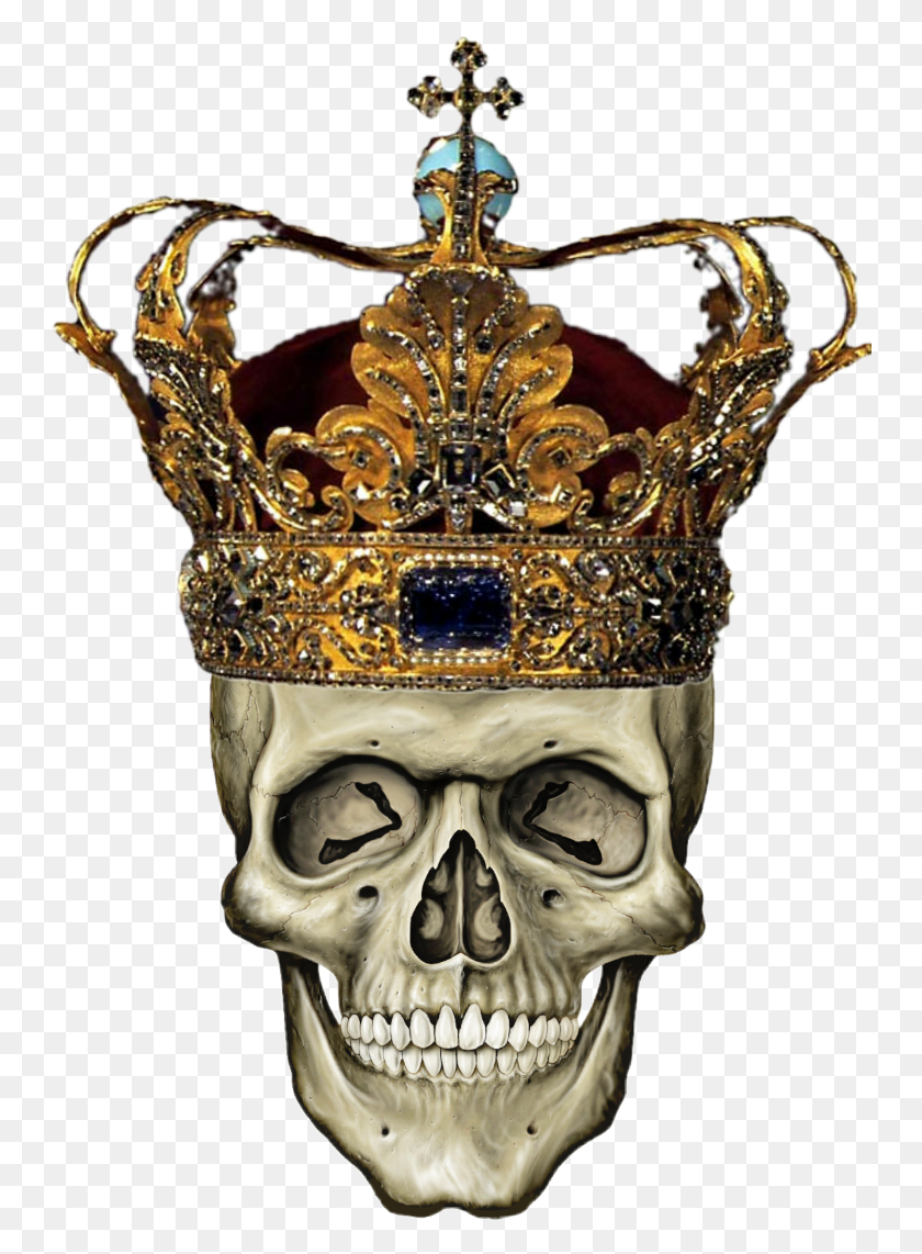 749x1082 King Skull Cráneo Humano Efecto Mandela, Joyas, Accesorios, Accesorio Hd Png