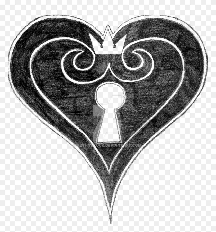 1103x1193 Kingdom Hearts Logo Fondo Negro, Heart, Symbol HD PNG Download