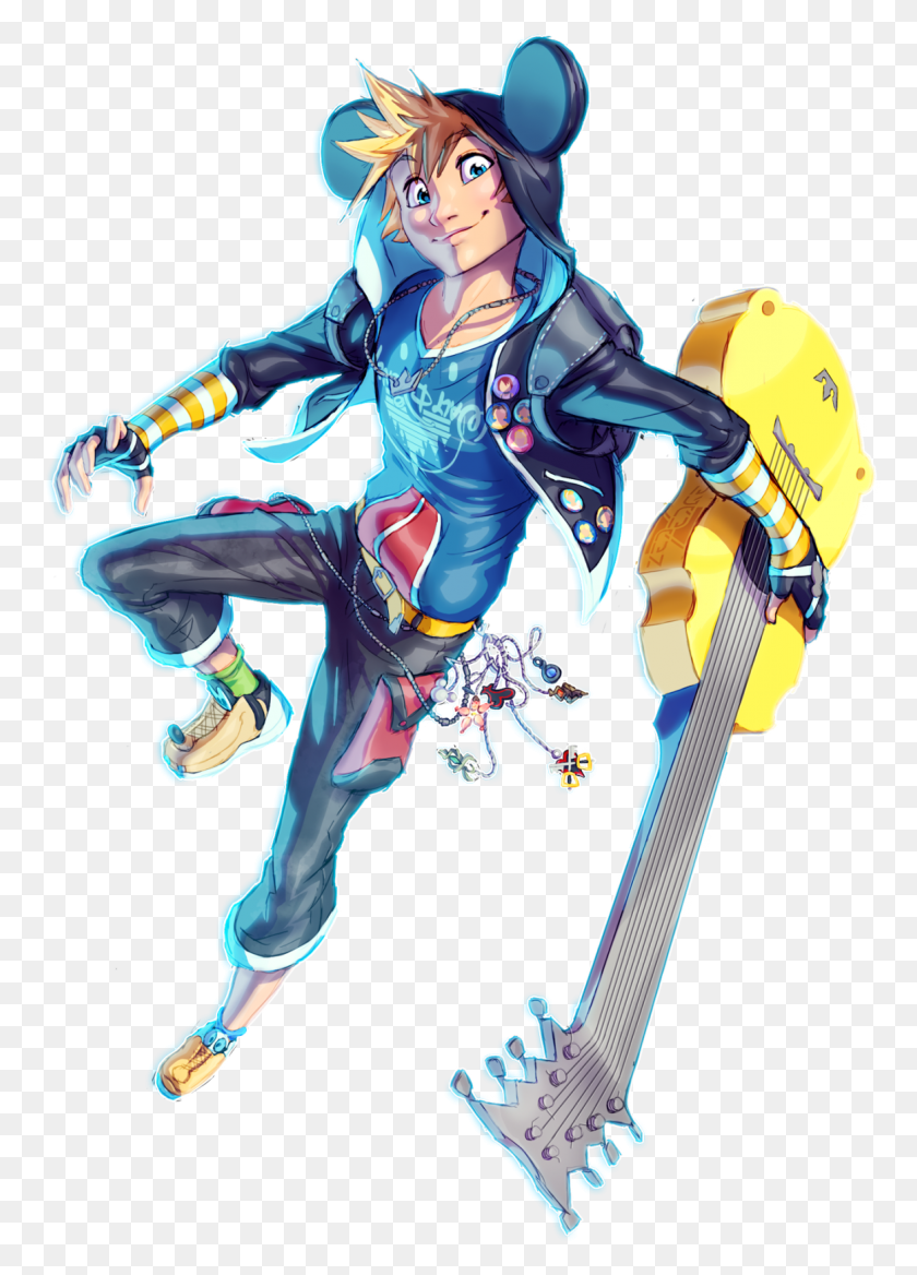 1163x1653 Kingdom Hearts Scott Pilgrim Sora Está Saliendo Con Kairi, Persona, Humano, Gráficos Hd Png