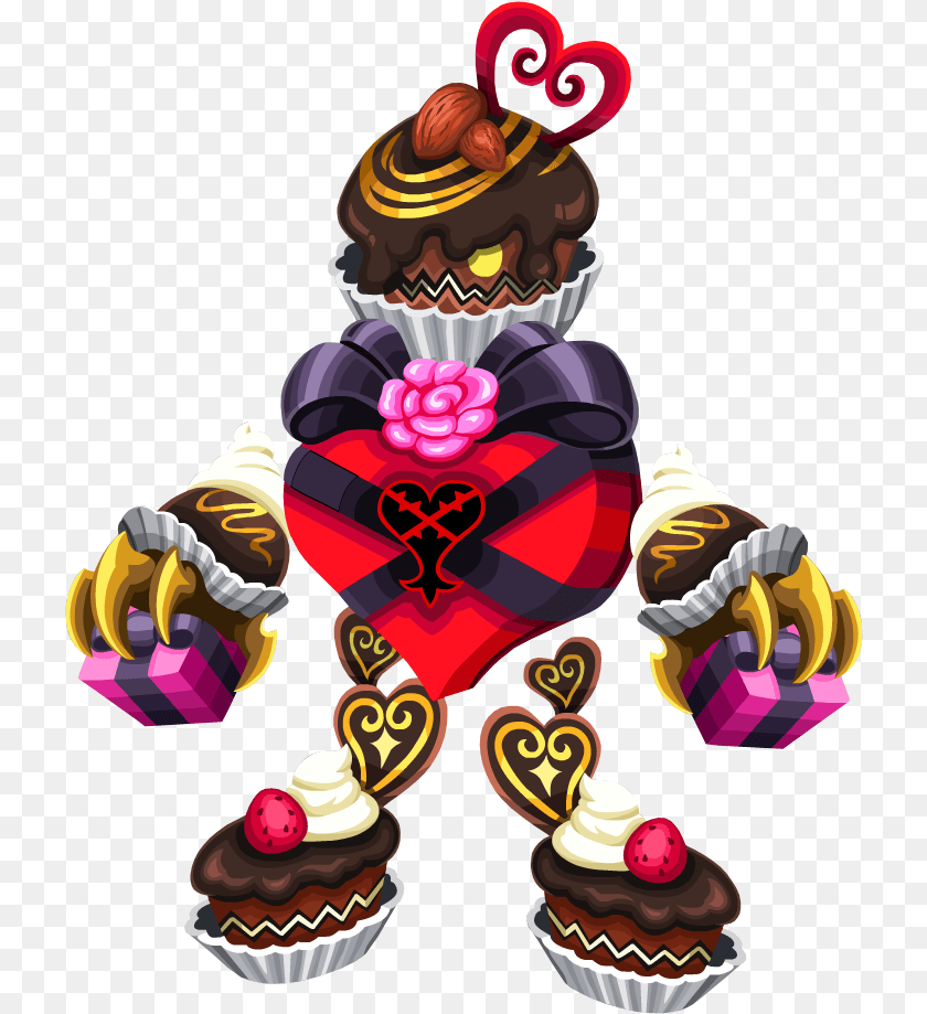 724x919 Kingdom Hearts Valentines Day, Cake, Cream, Cupcake, Dessert Sticker PNG