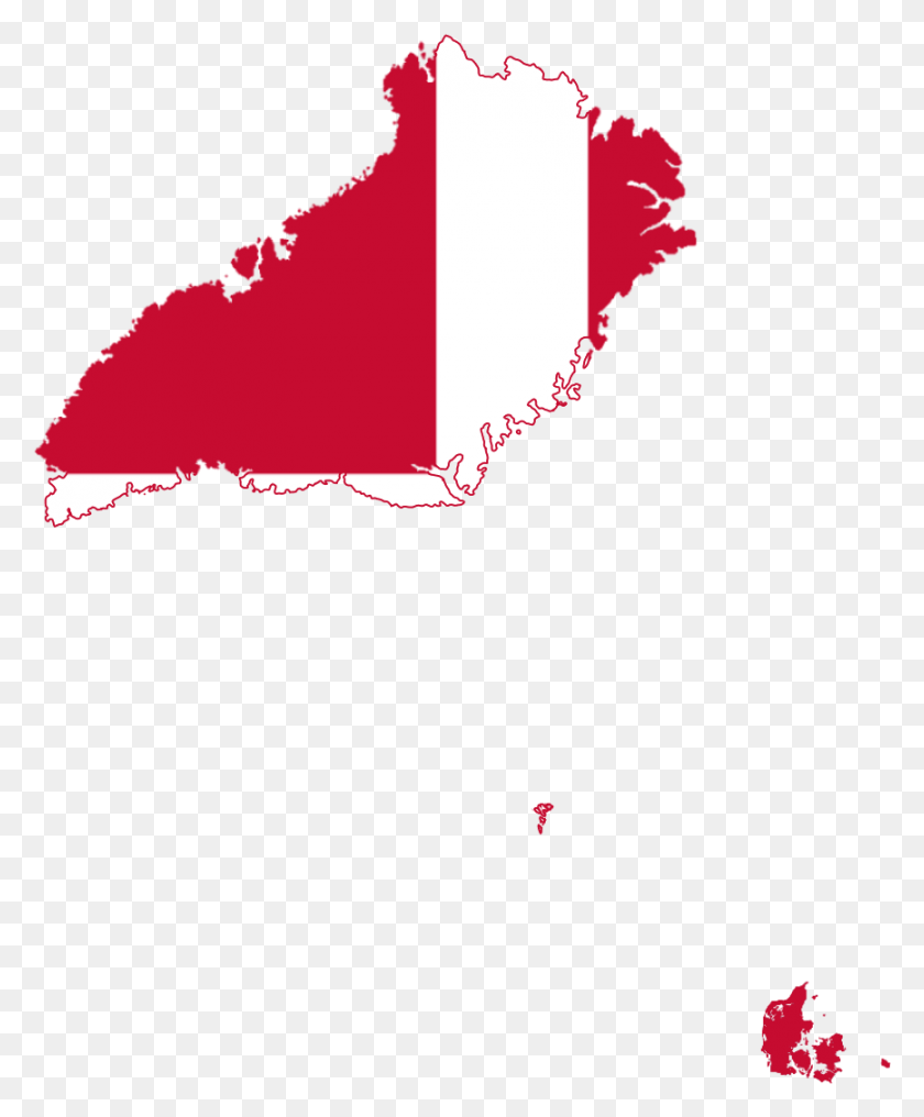 867x1063 Kingdom Of Denmark Flag Map Illustration, Plot, Text, Graphics HD PNG Download
