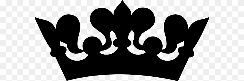 600x282 Kings Crown Clipart Black And White, Accessories, Jewelry, Stencil, Baby PNG