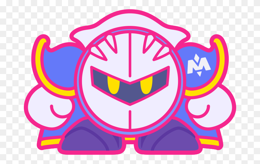 686x472 Kirby 25thanniversary Metaknight, Label, Text, Graphics HD PNG Download
