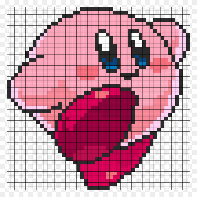 1051x1051 Kirby Kirby Pixel Art, Rug, Text, Number HD PNG Download