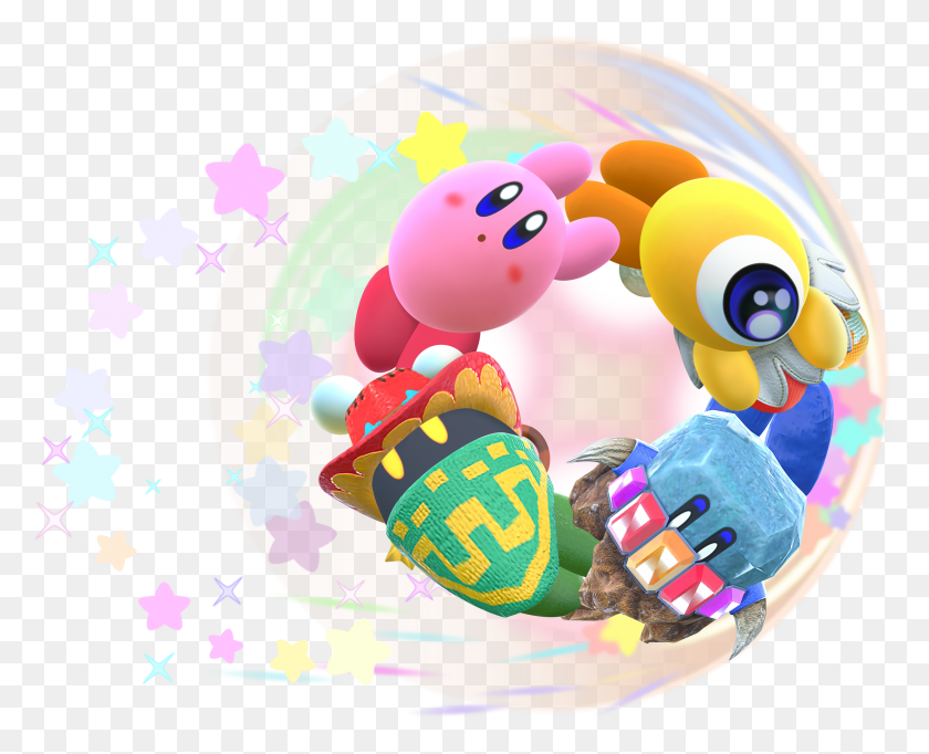 2217x1769 Kirby Star Allies Friend Help Circle Artwork Kirby Star Allies, Graphics, Urban HD PNG Download