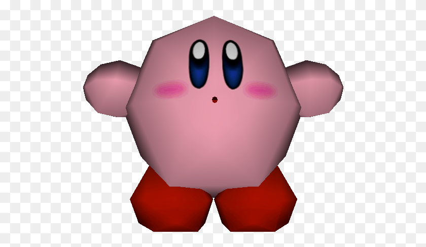 514x427 Descargar Png Kirby Super Smash Brothers Low Polygon Super Smash Bros Melee, Toy, Piggy Bank, Security Hd Png