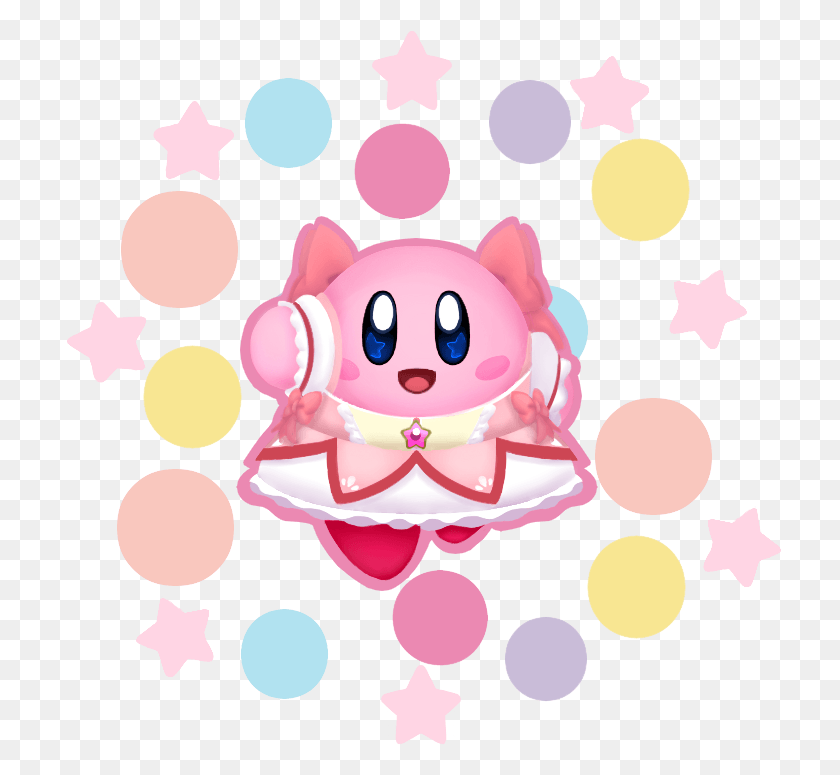 722x715 Descargar Png Kirby X Madoka Magica Madoka Kirby Homura Dedede Kirby Madoka Magica, Rattle, Gráficos Hd Png