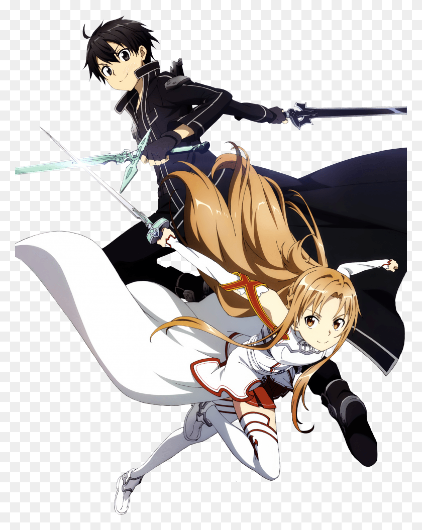 2720x3470 Kirito And Asuna Sao Kirito And Asuna Sao Game Sword Sword Art Online Kirito Et Asuna HD PNG Download