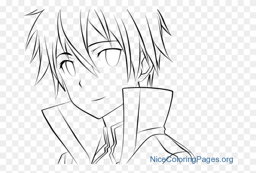 688x507 Kirito Coloring Pages, Moon, Outer Space, Night HD PNG Download