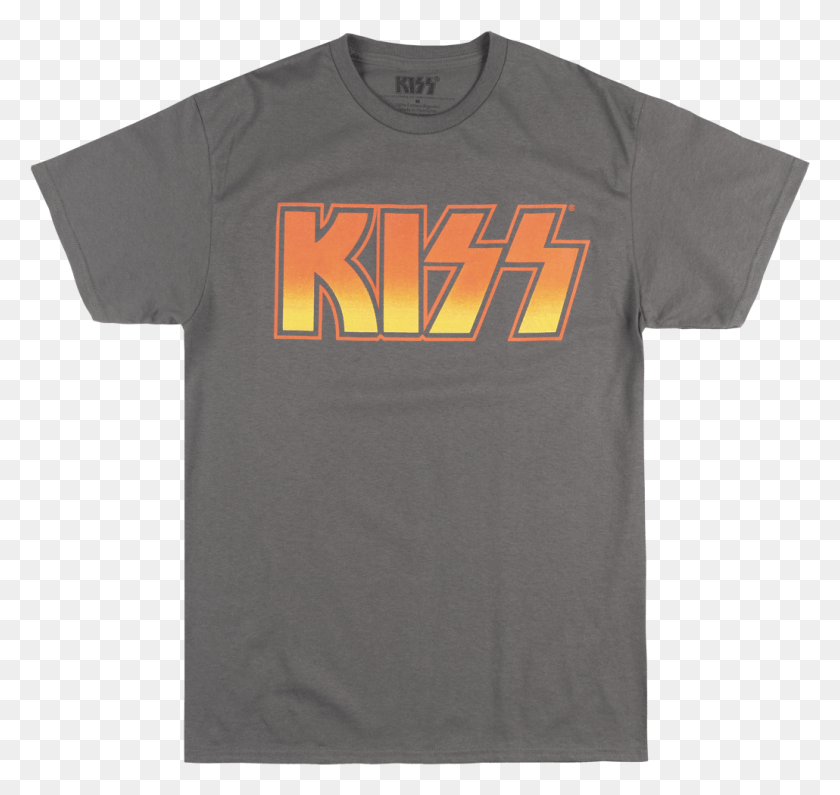 1030x971 Kiss Band Logo T Shirt Charcoal Rock Music Tee Mens Active Shirt, Clothing, Apparel, T-shirt HD PNG Download
