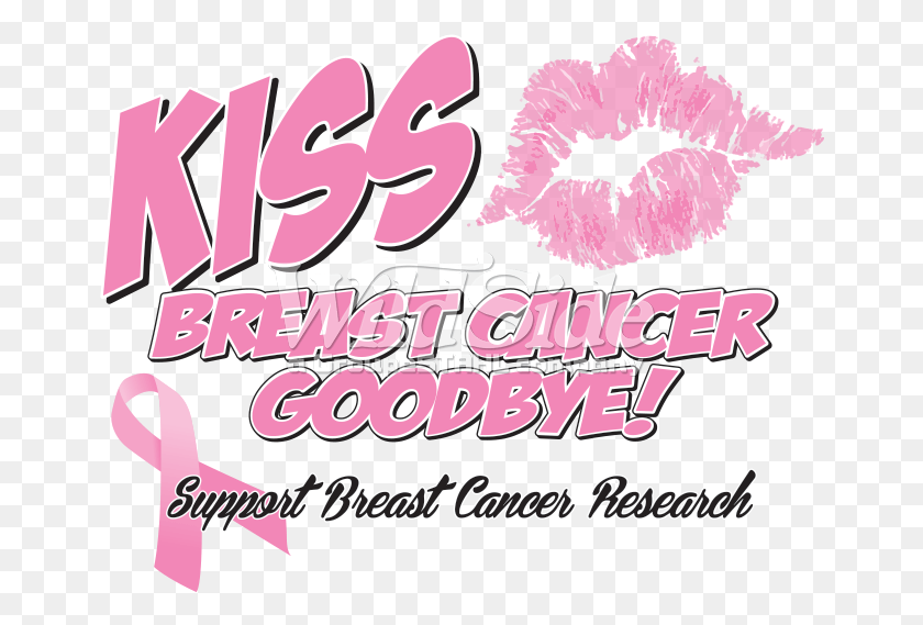 660x509 Kiss Breast Cancer Goodbye Support Breast Cancer, Label, Text, Paper HD PNG Download
