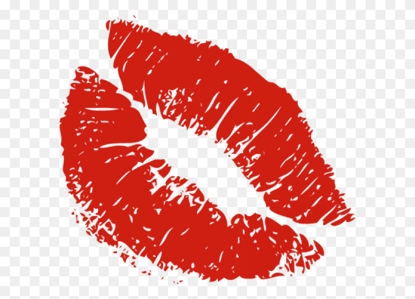600x546 Kiss Free Red Lips Mark Transparent, Plant, Mouth, Lip HD PNG Download