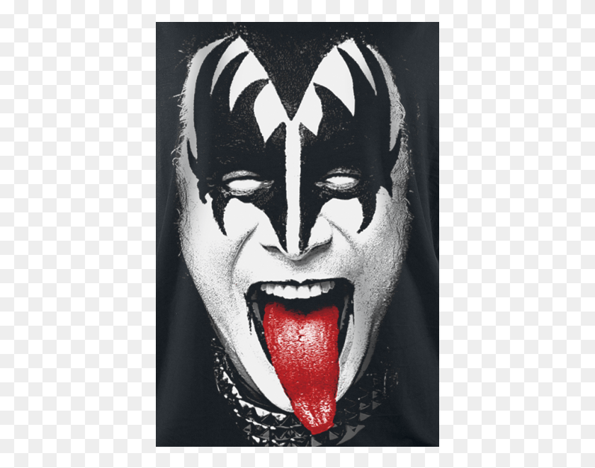 401x601 Kiss Gene Simmons T Shirt, Face, Person, Human HD PNG Download