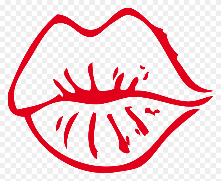 2479x1999 Kiss Logo Drawing Red Text Image With Transparent Dibujo De Un Beso, Heart, Plant, Flower Hd Png