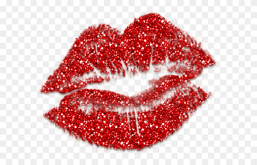 610x480 Kisses Clipart Glitter Glitter Red Lips Clip Art, Light, Fruit, Plant HD PNG Download