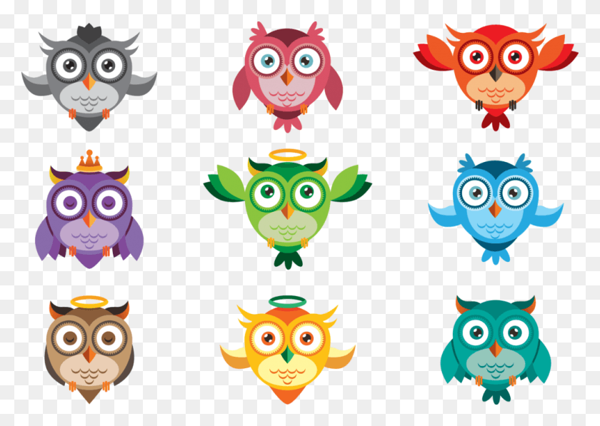 1024x706 Kisspng Owl Clip Art Colorful Cute Owls Vector 5a708f7f8304f0 Owls Icon, Pattern, Text, Halloween HD PNG Download