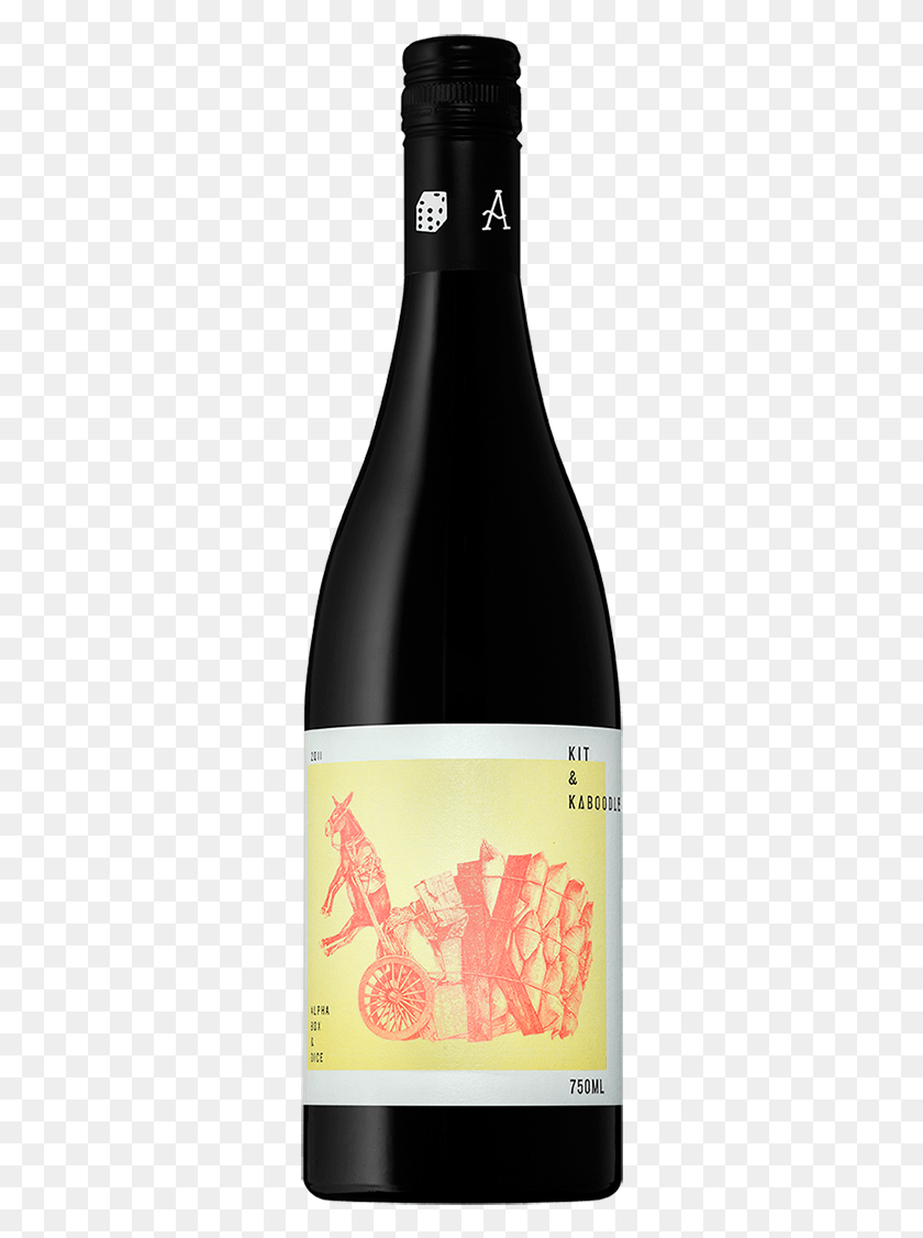 294x1066 Kit Amp Kaboodle Wine Bottle Design Wine Label Design Glass Bottle, Alcohol, Beverage, Drink HD PNG Download