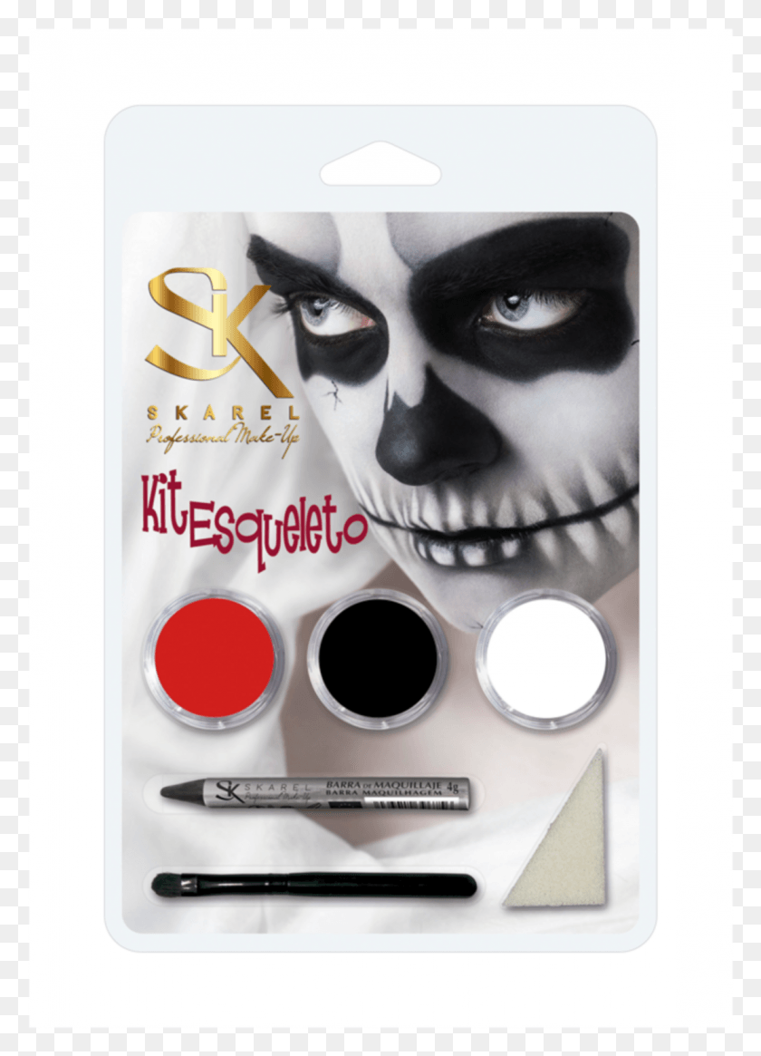 1115x1581 Kit De Maquillaje Esqueleto Maquillaje De Esqueleto Fortnite, Poster, Advertisement, Cat HD PNG Download