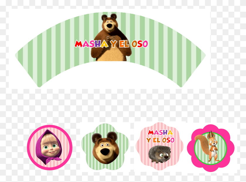 780x562 Kit Imprimible Masha Y El Oso 2017invitacintarjetas Modelo De Tag Galinha Pintadinha Rosa, Mammal, Animal, Giant Panda HD PNG Download