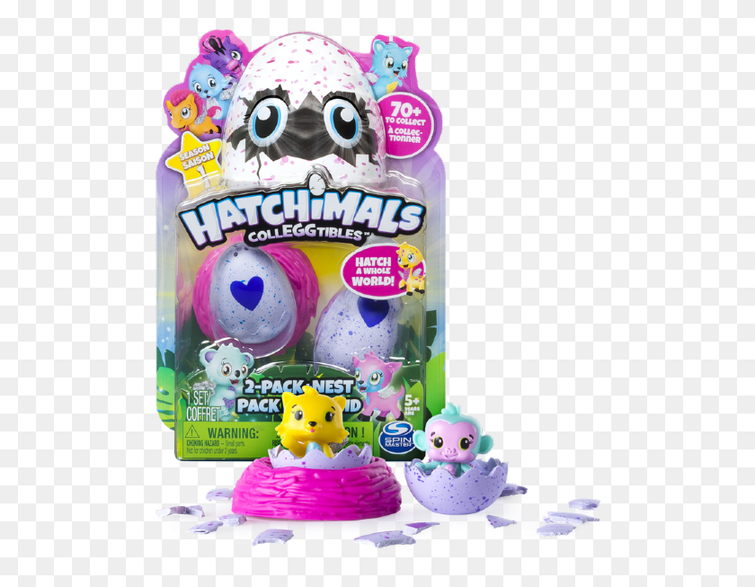 503x593 Kit Surpresa 2 Personagens Hatchimals Маленькие Яйца, Глазки, Фиолетовый, Торт Ко Дню Рождения Png Скачать