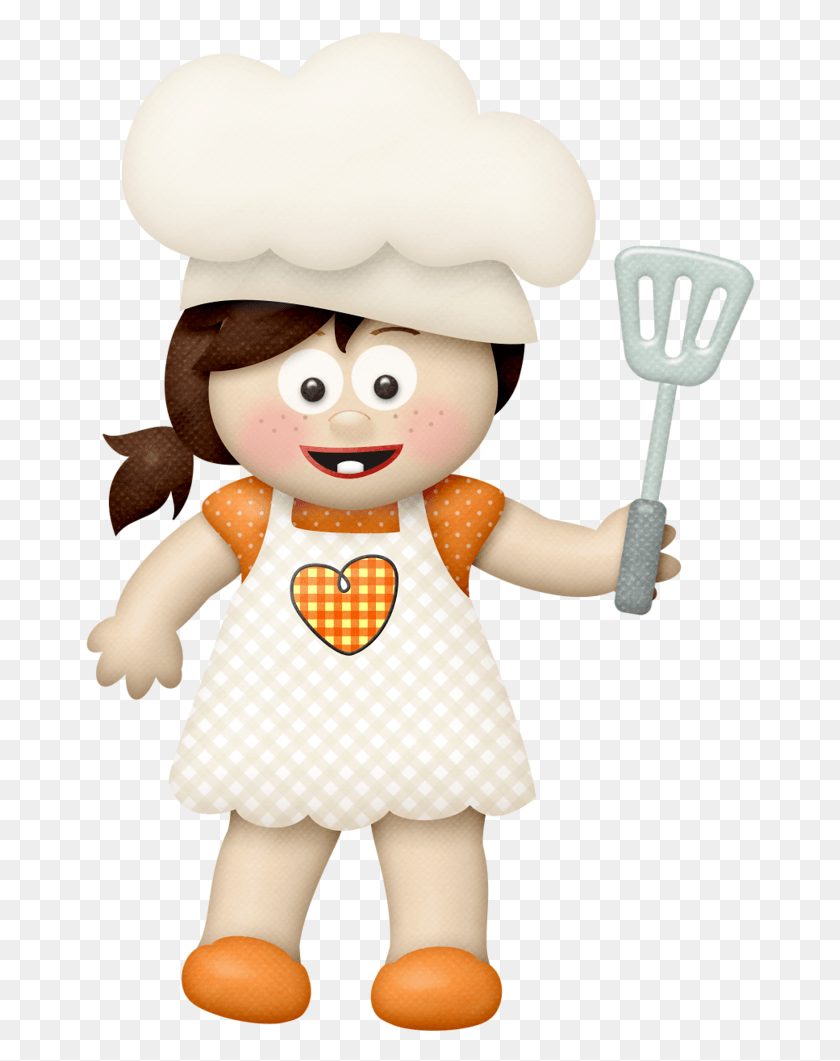 670x1001 Kitchen Clips Chef Party Food Clipart, Doll, Toy, Person HD PNG Download