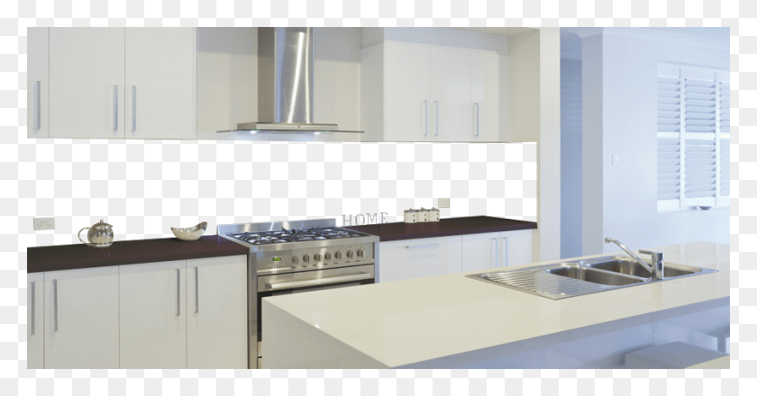 895x437 Kitchen Dark Counter Crdence Pour Cuisine Blanche, Room, Indoors, Interior Design HD PNG Download