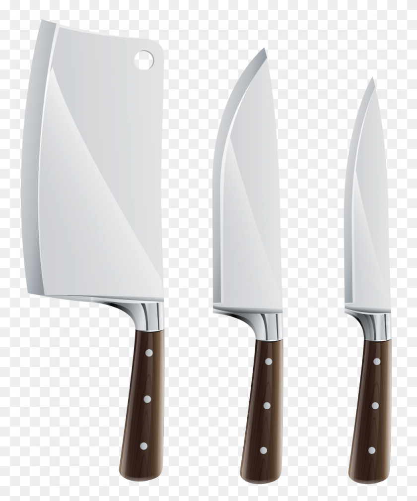 975x1188 Kitchen Elegant Knife Clip Art Khife Clipart Blade Chef Knife Set, Cutlery, Weapon, Weaponry HD PNG Download
