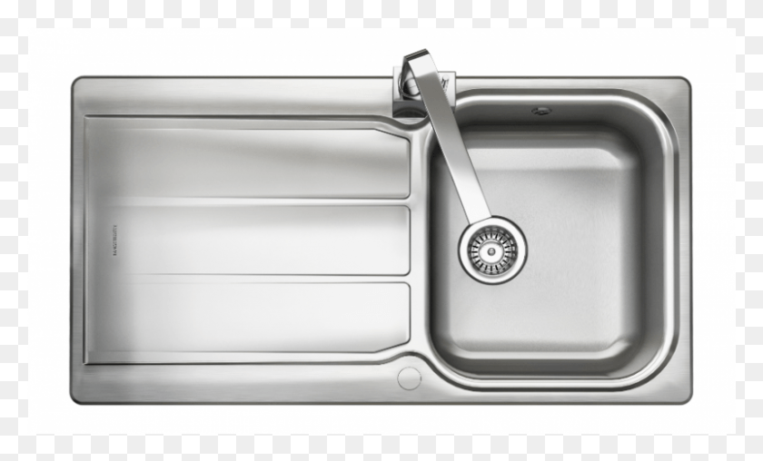 801x461 Kitchen Sink Rangemaster Glendale 1.0 Bowl Stainless Steel Kitchen, Double Sink, Indoors, Drain HD PNG Download