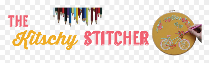 1901x472 Png Изображение - Kitschy Stitcher Logo Graphic Design, Person, Human, Bicycle Hd Png Download