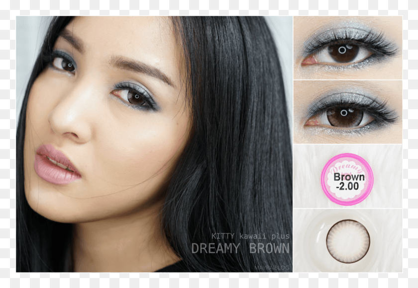 1201x801 Kitty Kawaii Monthly Contact Lens 1 Pair Kitty Kawaii Dreamy Brown, Face, Person, Human HD PNG Download