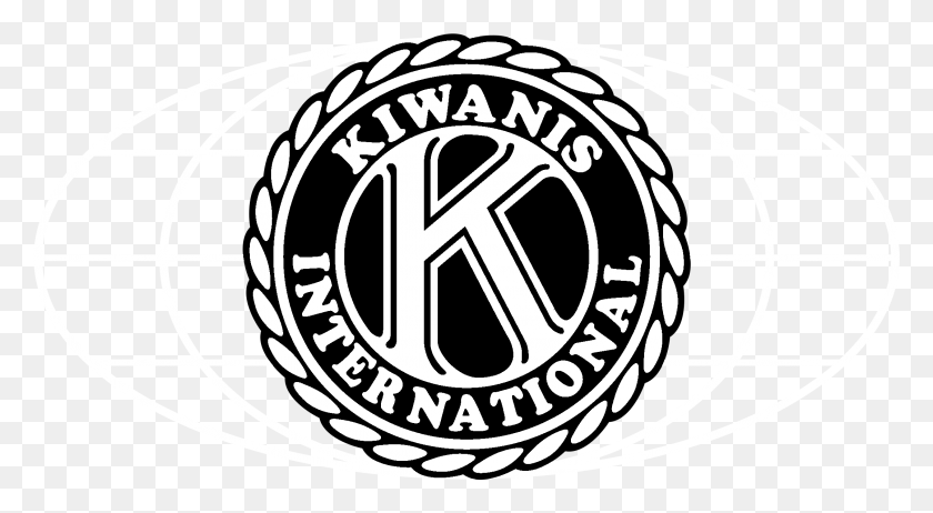 2153x1111 Логотип Kiwanis International Черно-Белый Логотип Kiwanis International, Символ, Товарный Знак, Эмблема Hd Png Скачать