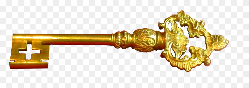 1706x522 Клипарт Ключ Старый Золотой Ключ, Бронза, Пистолет, Оружие Hd Png Скачать