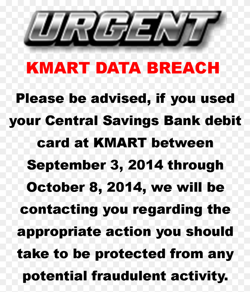 1095x1296 Descargar Png Kmart Data Breach Li Indian Overseas Bank, Texto, Alfabeto, Call Of Duty Hd Png
