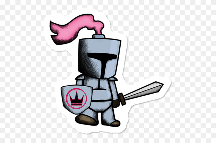 501x498 Knight Sticker Cartoon, Label, Text, Robot HD PNG Download