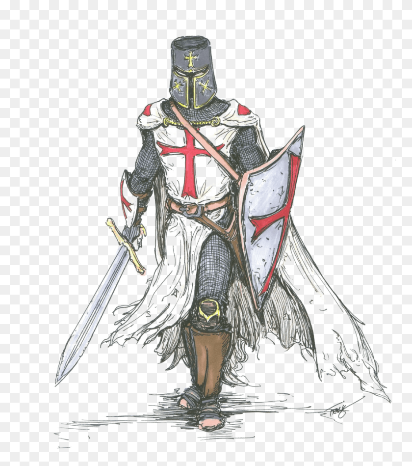 881x1005 Knight Transparent Image White Knight Red Cross, Person, Human, Armor HD PNG Download