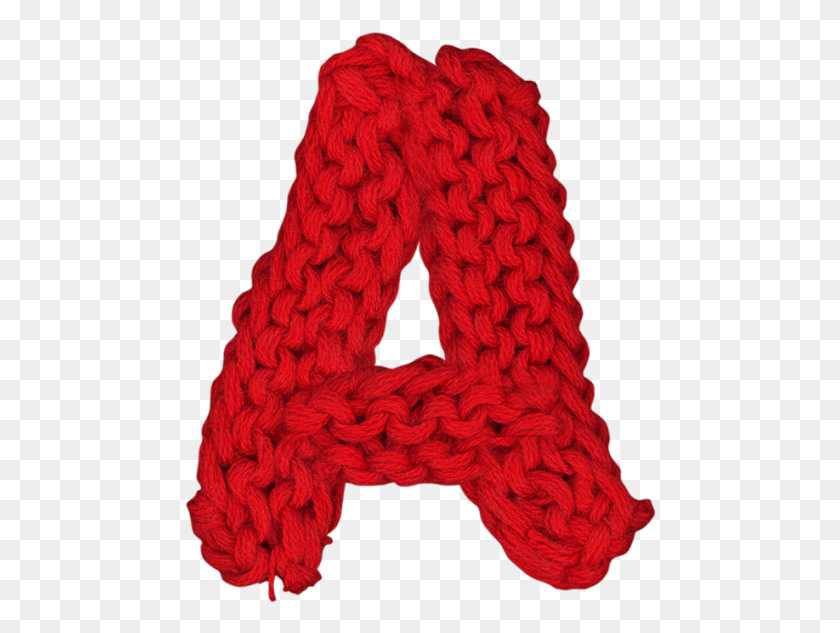 472x573 Knitted Decorative Font Crochet, Scarf, Clothing, Apparel HD PNG Download