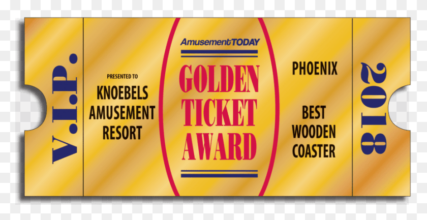 862x413 Knoebels Takes Home Golden Ticket Awards Golden Ticket Awards, Advertisement, Poster, Flyer HD PNG Download