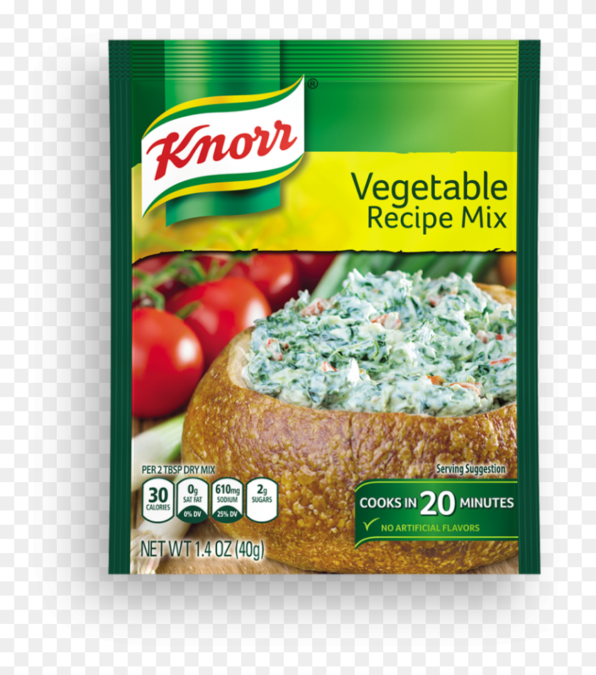 831x951 Knorr Spinach Dip Packet Knorr Vegetable Recipe Mix, Плакат, Реклама, Еда Hd Png Скачать